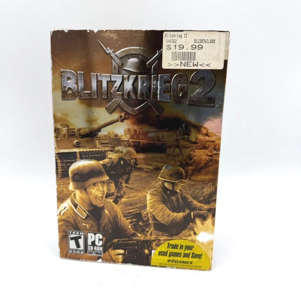 CDV Blitzkrieg 2 PC Game PC CD-ROM Brown WWII Real-Time Strategy Big Box 4-Disc